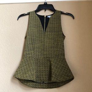 H&M Black and yellow peplum